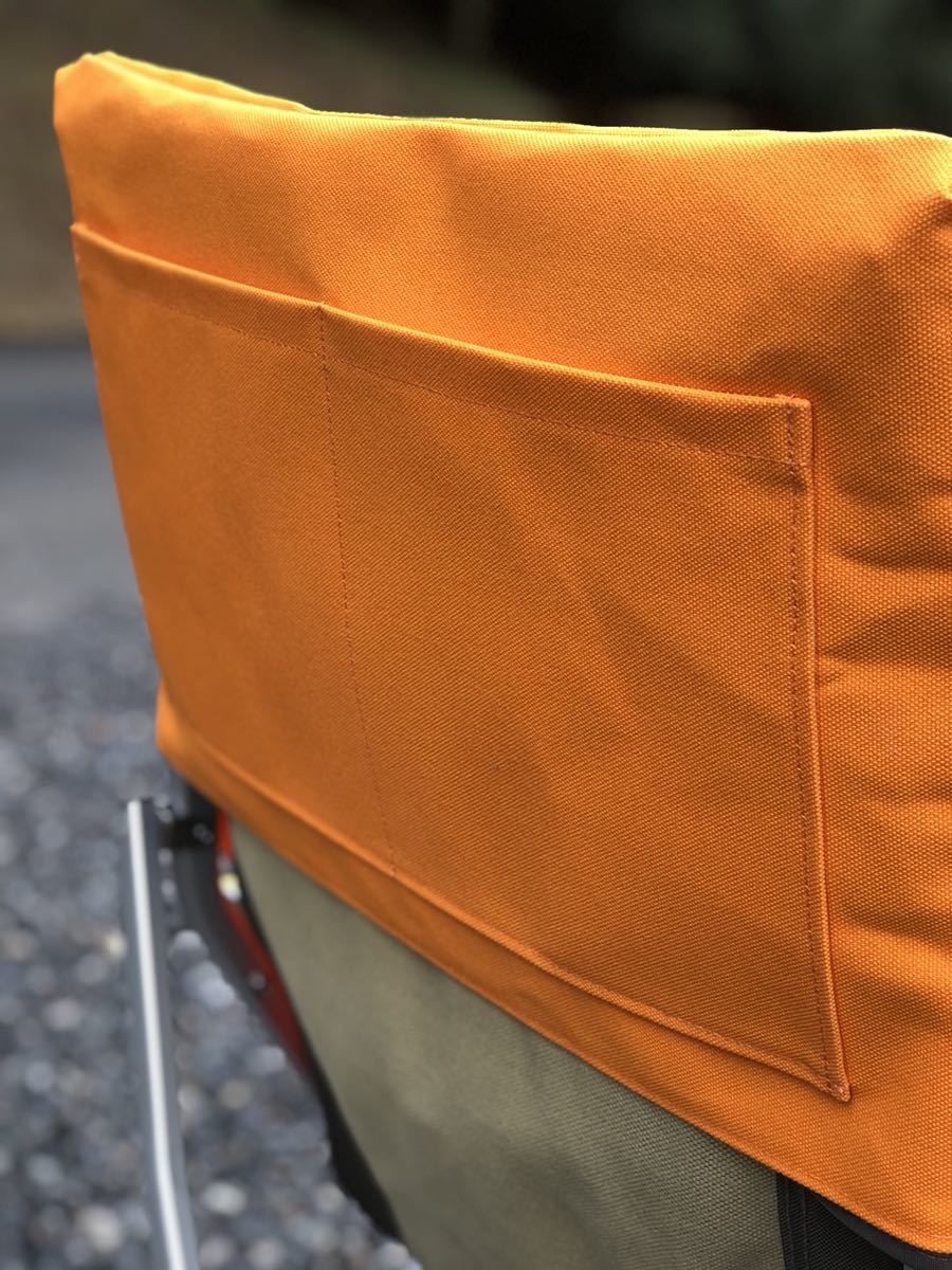 【30色から選択可能】シートカバー　オレンジ　スノーピークローチェア30 倉敷帆布8号 ハンドメイド　snow peak 