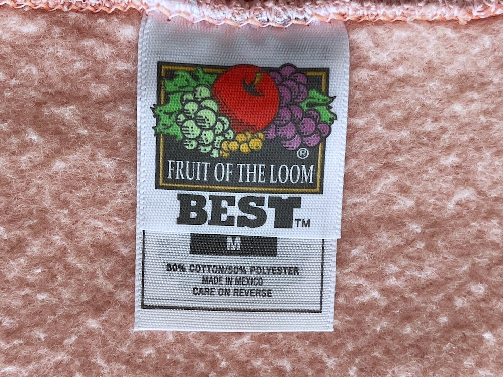 エヴィス EVISU 初期 道楽 津屋川亀吉 つやがわ かめきち FRUIT OF THE LOOM スウェットシャツ メンズ M ピンク_画像8