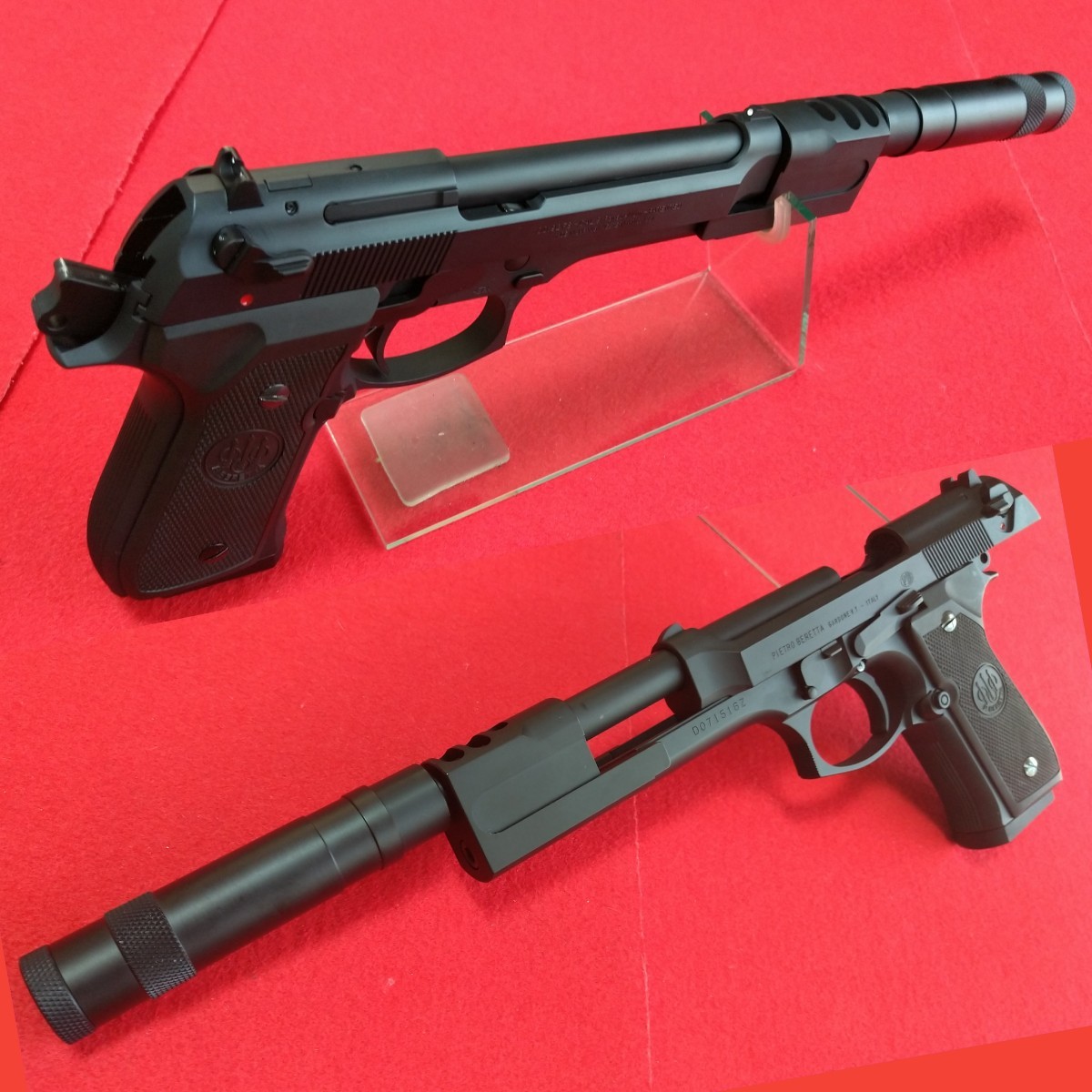 美品】WA ウエスタンアームズ ベレッタM92FS LEON サイレンサー 美品】WA ウエスタンアームズ ベレッタM92FS LEON サイレンサー