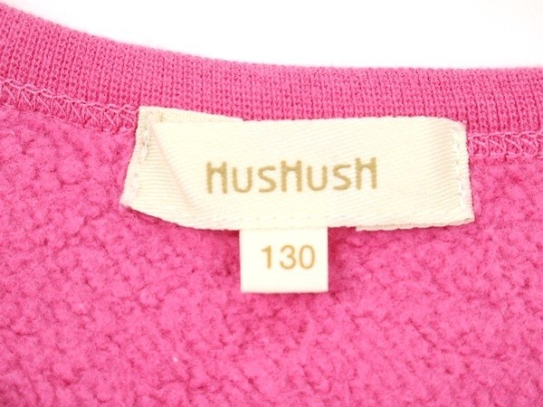 ハッシュアッシュ ノースリーブワンピース 台形 うさぎ柄 女の子用 130サイズ ピンク キッズ 子供服 HusHusH_画像3