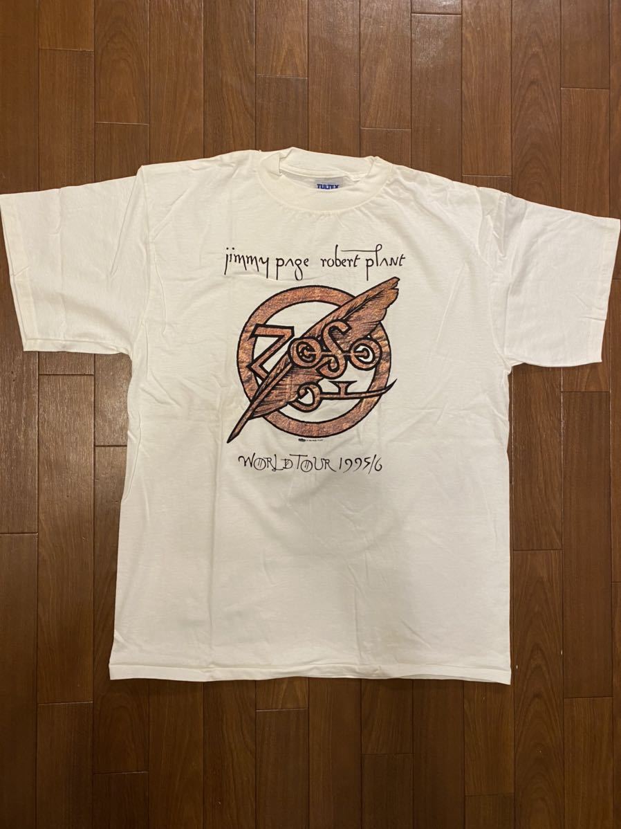 JIMMY PAGE ROBERT PLANT WORLD TOUR 1995/6 Tシャツ L TULTEX MADE IN