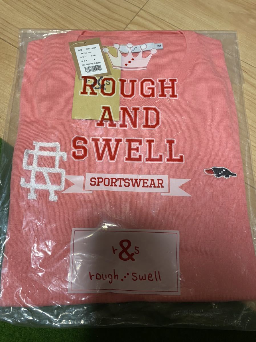 最新作 ラフ＆スウェル　Ｖネックセーター 新品未使用 ピンク　Ｍサイズ セーター