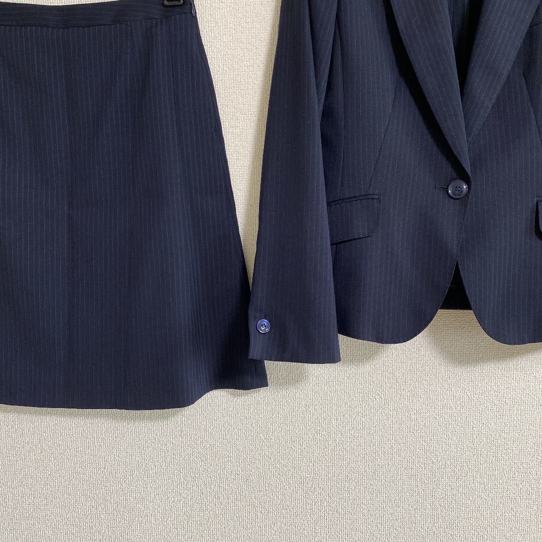 レミュー スカートスーツ S W66 濃紺 OL 春夏 ビジネス DMW-
