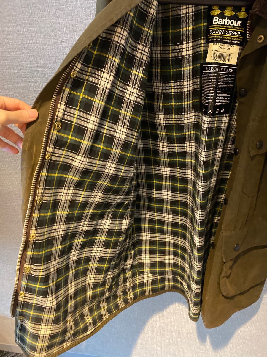 Barbour SOLWAY ZIPPER 美品 ソルウェイジッパー holdmeback.com