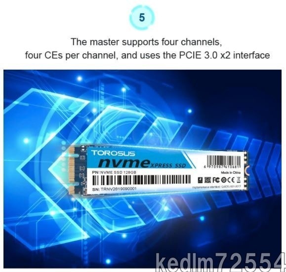 『超得』新品 SSD 256GB TOROSUS M.2 NVMe PCI-E 未開封 デスクトップ ノートPC 高速 2280 TLC 3D NAND 内蔵型 パソコン_画像9