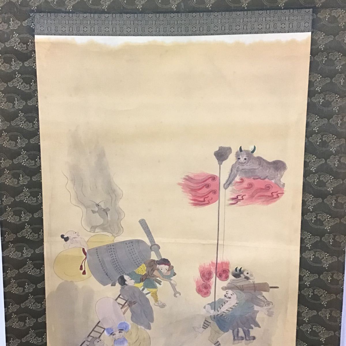 大津絵 夢鬼念仏 大津又平 肉筆 地獄絵図 鬼の寒念仏 民族 大津絵 夢鬼念仏 大津又平 肉筆 地獄絵図 鬼の寒念仏 民族