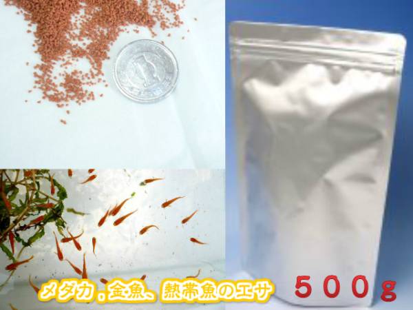 送料300円 メダカ餌　500g 業務用 高品質 稚魚 色揚げ めだかのエサ めだかの餌 メダカのエサ めだか メダカ ライズ 食いつき抜群_画像1