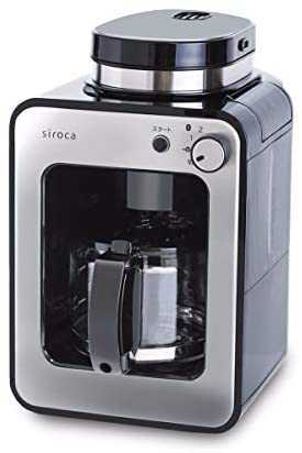 シロカ 全自動コーヒーメーカー 新ブレード搭載 [アイスコーヒー対応/静音/コンパクト/ミル2段階/豆・粉両対応/蒸らし/