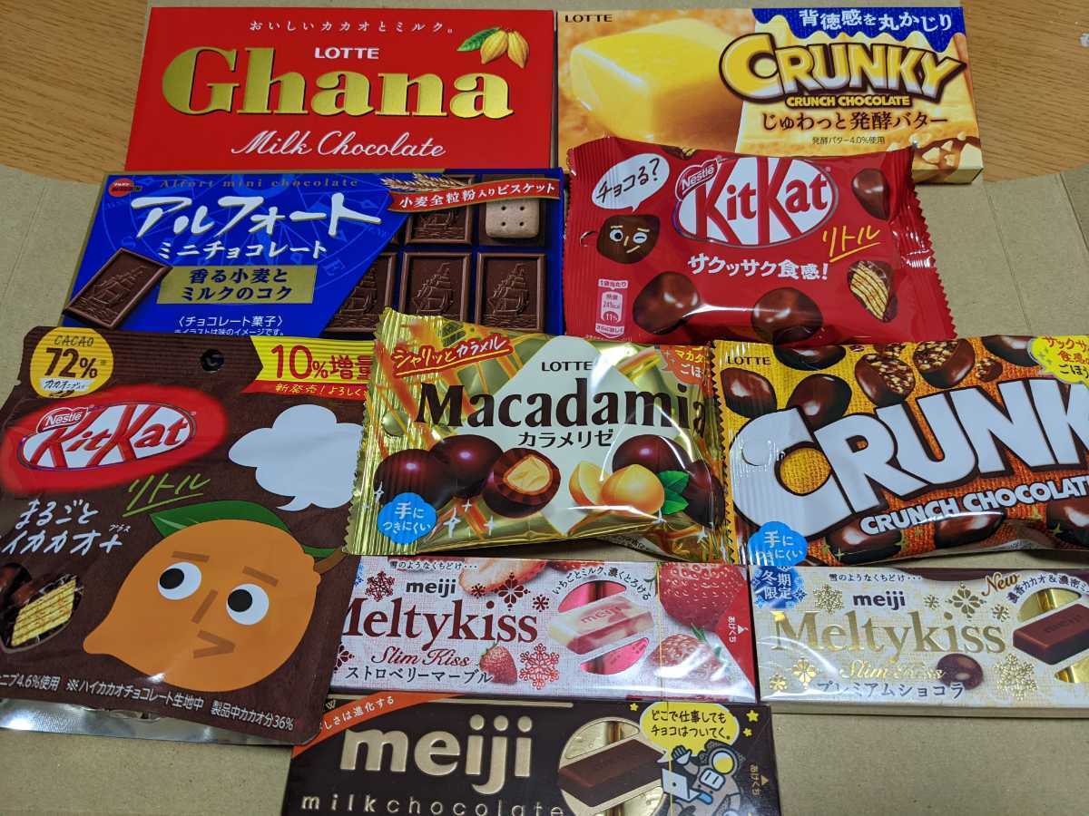 お菓子詰め合わせ チョコレート ヤンヤンつけボー、メルティーキッス