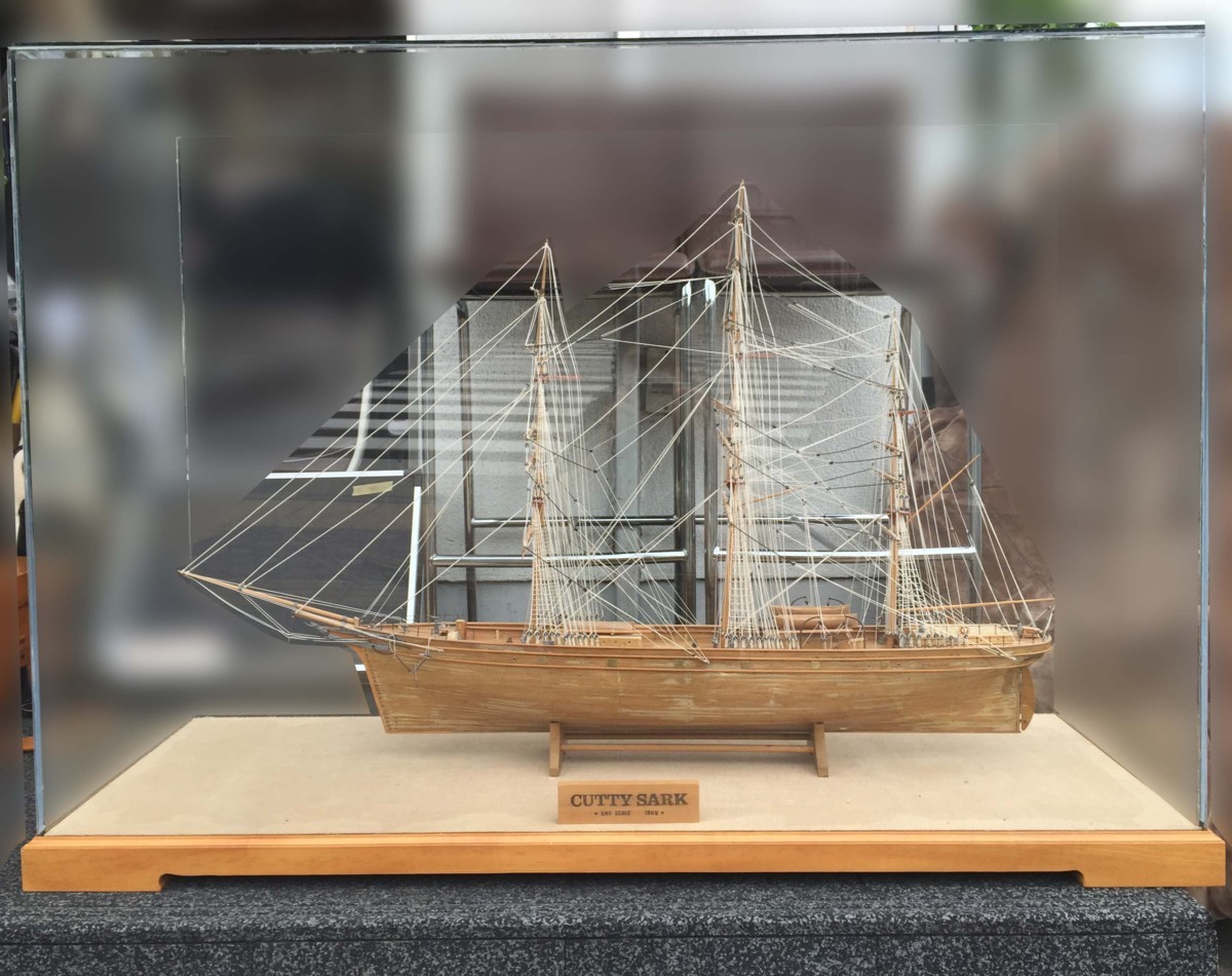 0 Sapporo limitation shipping un- possible sailing boat model ka tea sa-kCUTTY SARK 1/80 scale large foundation case attaching final product used *