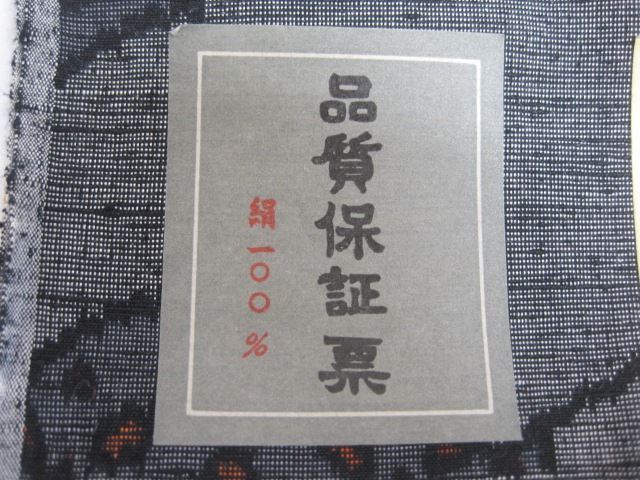 □ 正絹 小千谷紬 おじやつむぎ 反物 着物 別織 伝承技術 絹100