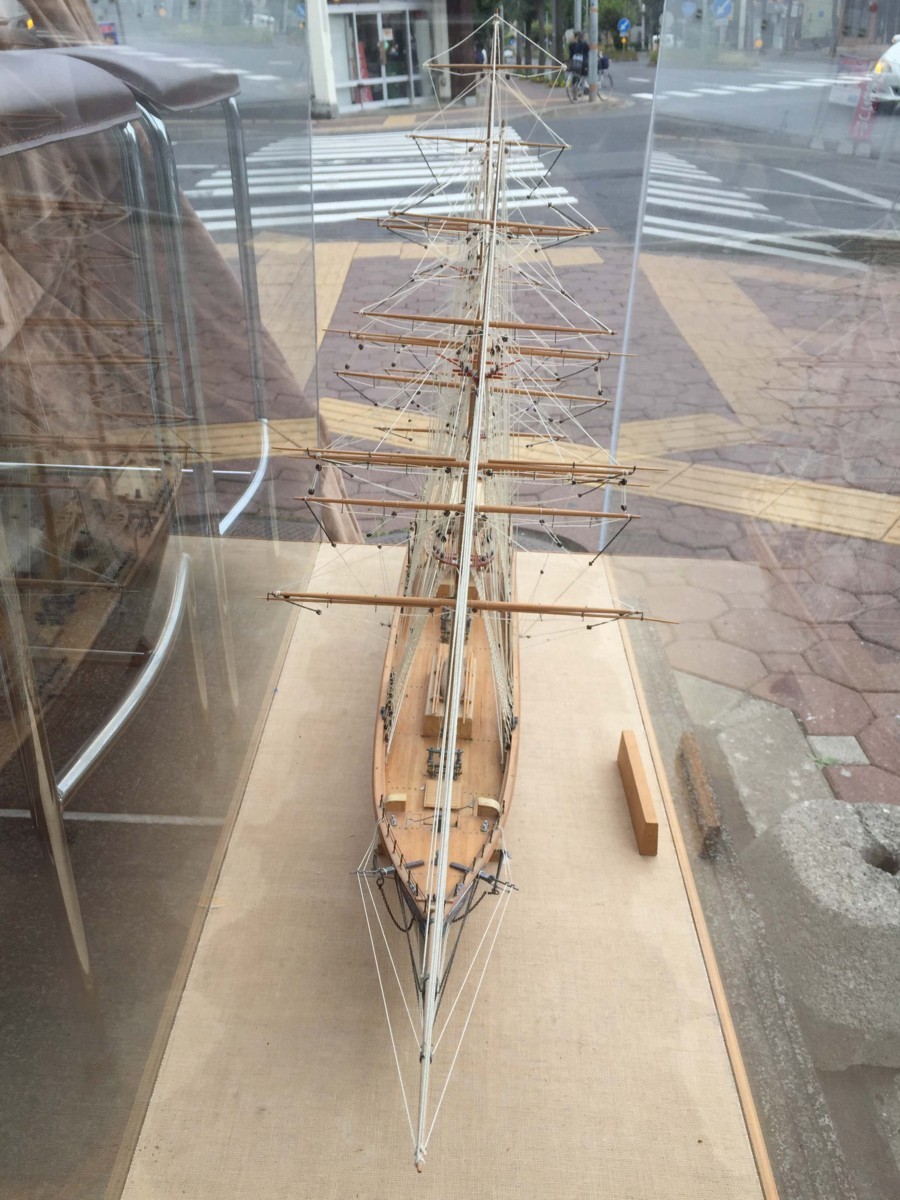 0 Sapporo limitation shipping un- possible sailing boat model ka tea sa-kCUTTY SARK 1/80 scale large foundation case attaching final product used *