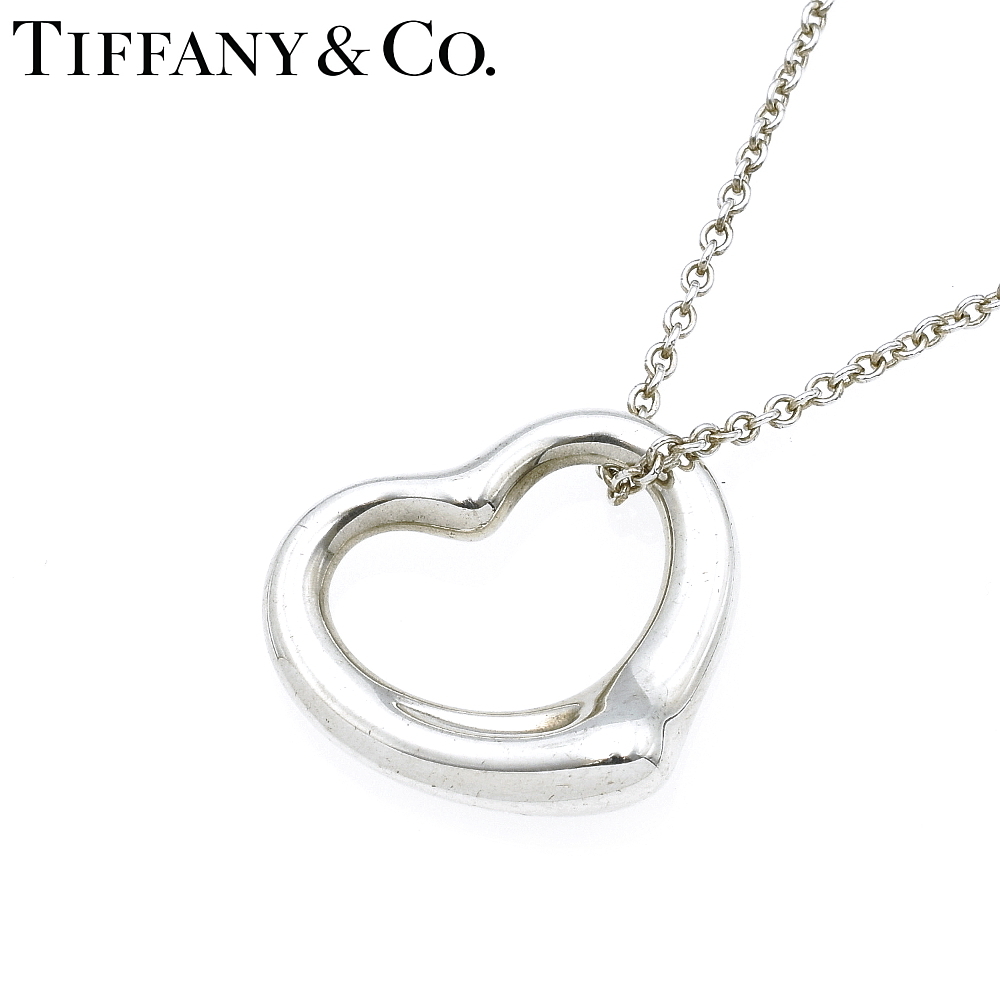 TIFFANY & Co. ティファニー SV925 オープンハート レディース ペンダント ネックレス シルバー_画像1