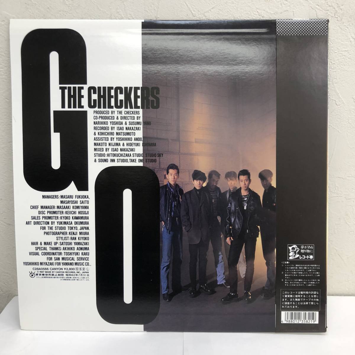 LPレコード 「チェッカーズ(The CHECKERS)：GO」 33 1/3回転 キャニオンレコード レトロ 中古_画像2