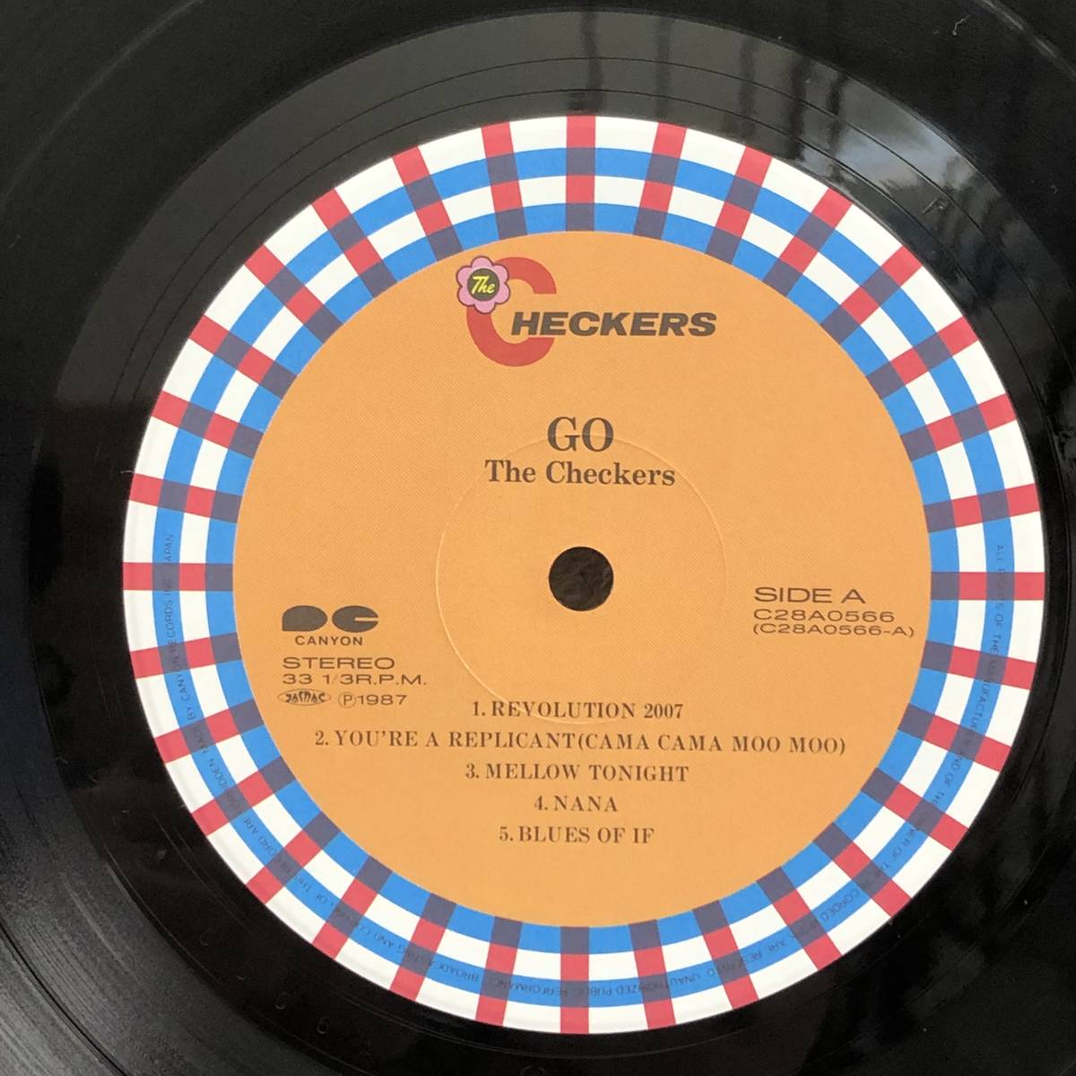 LPレコード 「チェッカーズ(The CHECKERS)：GO」 33 1/3回転 キャニオンレコード レトロ 中古_画像4