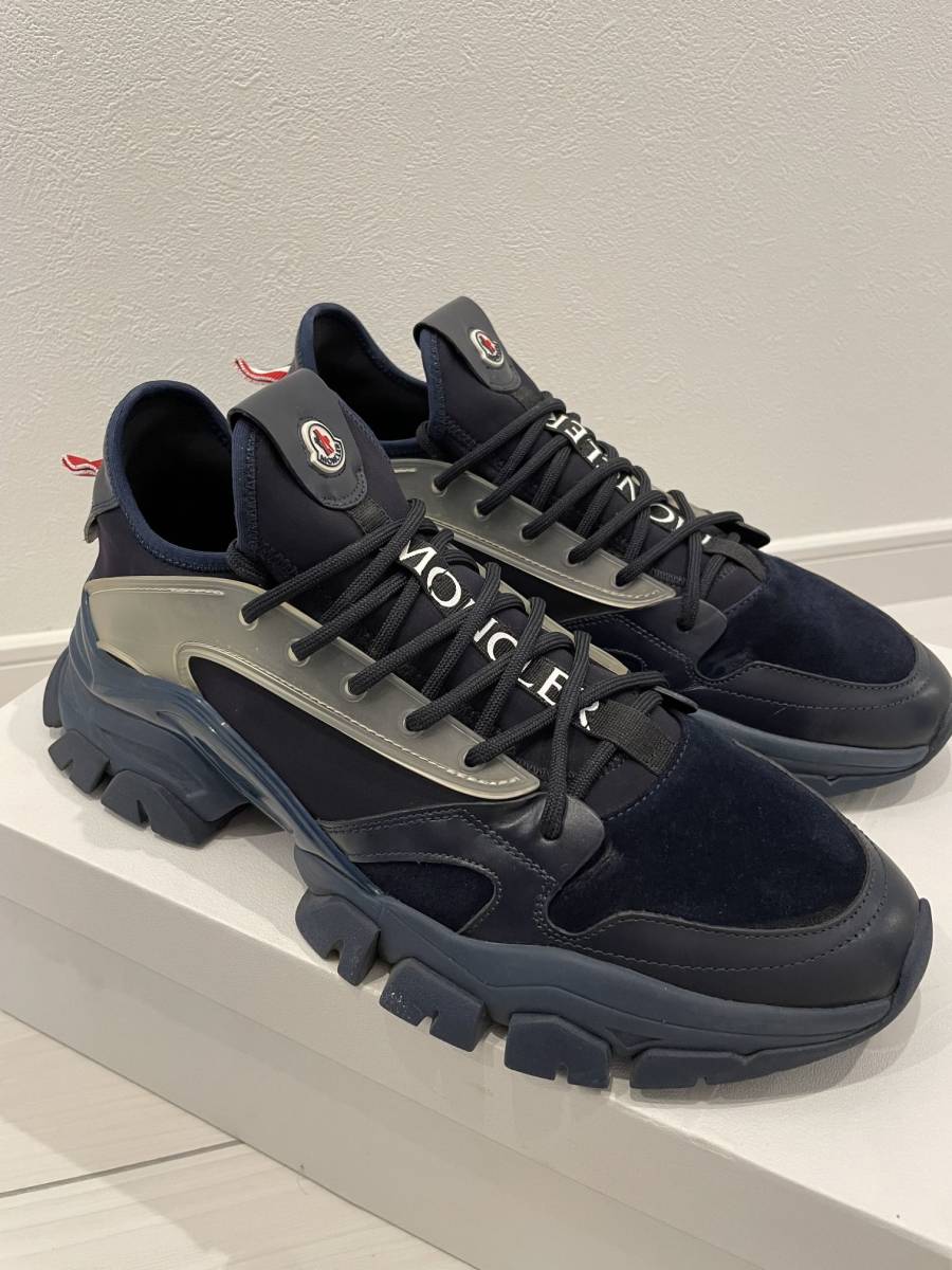 美品 MONCLER TREVOR SNEAKERS ダッドスニーカー ネイビー サイズ43