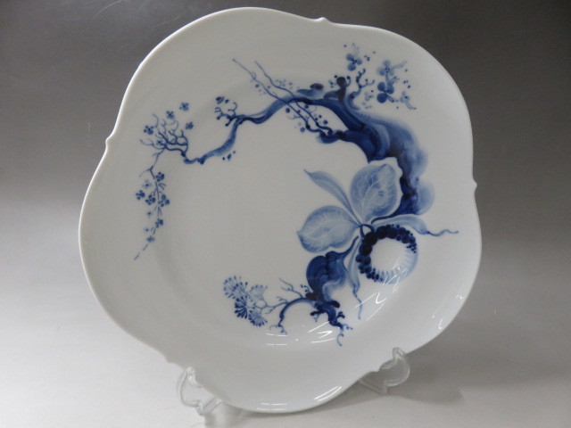 FK-3626 マイセン ブルーオーキッド Meissen 大皿 25.5cm www.lram-fgr.ma