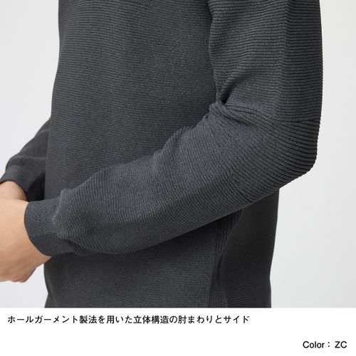 新品 L グレーTHE NORTH FACE ノースフェイス グローブフィットフーディ パーカー Hoodie ニット ホールガーメント NT12097 カットソー 74_画像4