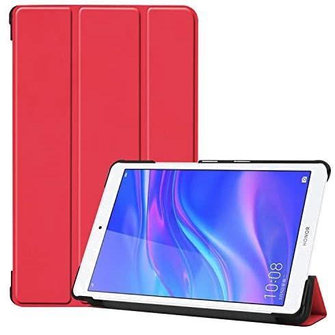 レッド Duanr Huawei MediaPad M5 lite 専用ケース カバー JDN2-W09/JDN2-L09 スタンド機能 8インチ 三つ折り 折り畳み 衝撃吸_画像2