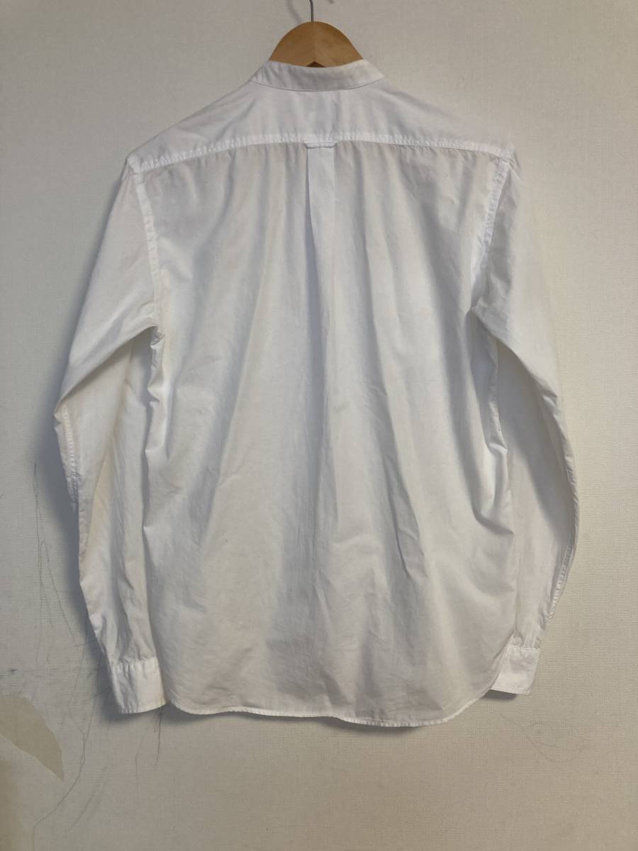 ★DELUXE デラックス スタンドカラー 長袖シャツ L 日本製 ホワイト バンドカラー ノーカラー DLX_画像2
