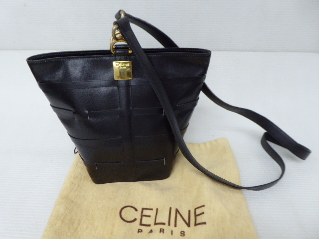 日本最大の オールレザー セリーヌ CELINE 美品 本革 E5-a F/10 三角