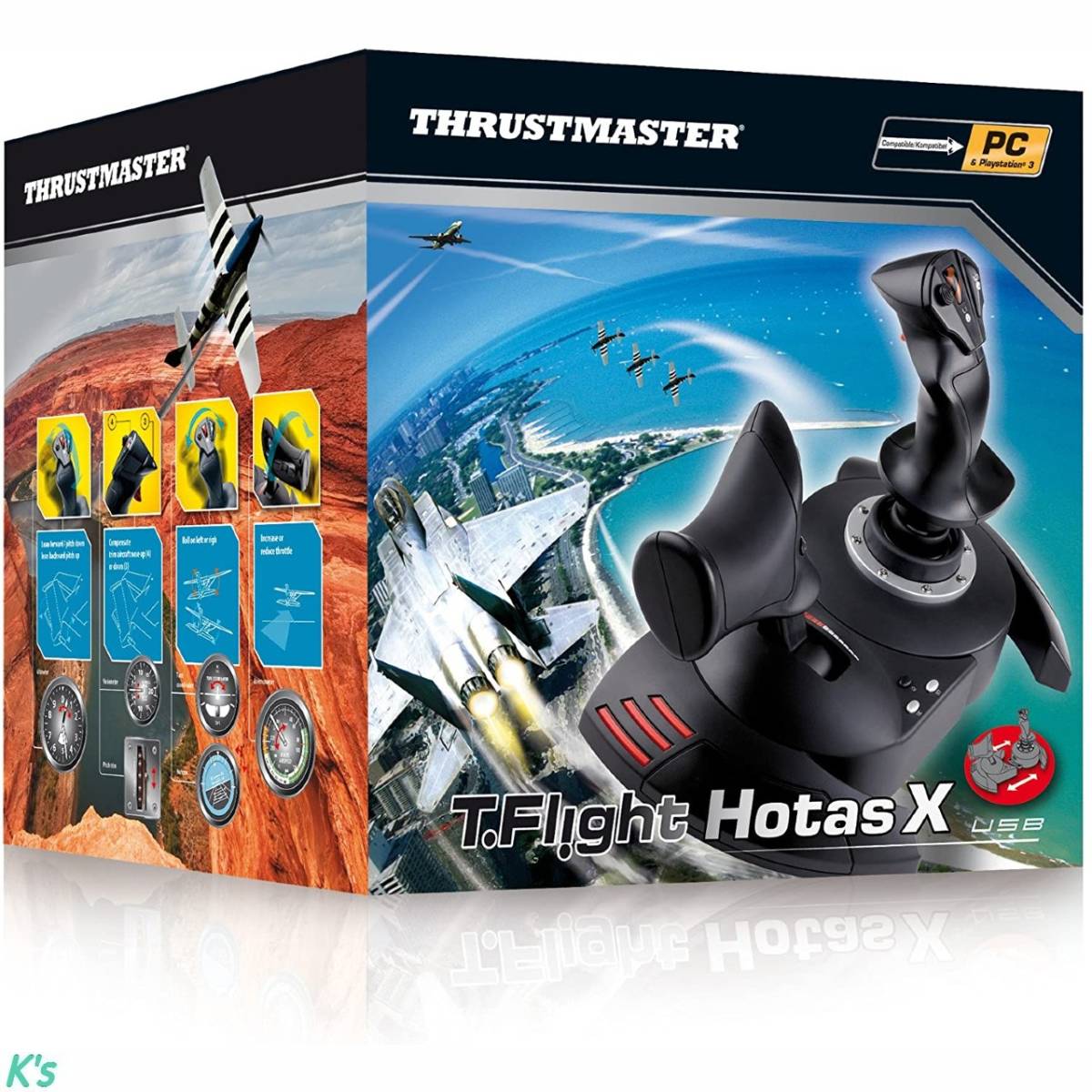 高精度のジョイスティック あらゆるフライトに適応 【国内正規品】Thrustmaster スラストマスター T Flight Hotas X  フライトスティック
