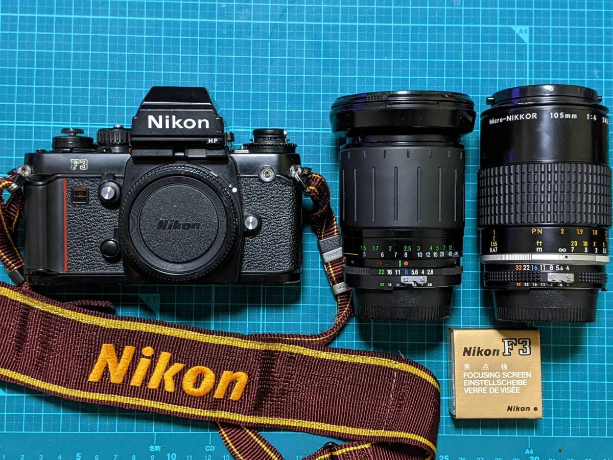 Yahoo!オークション - 実用品 NIKON ニコン F3 HP おまけレンズ2本付...