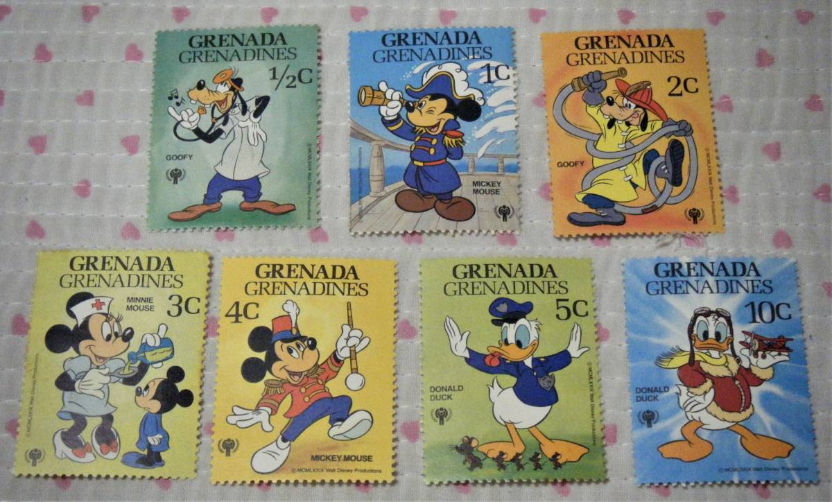 グレナダ グレナディーン諸島 GRENADA GRENADINES ディズニー切手 7枚 
