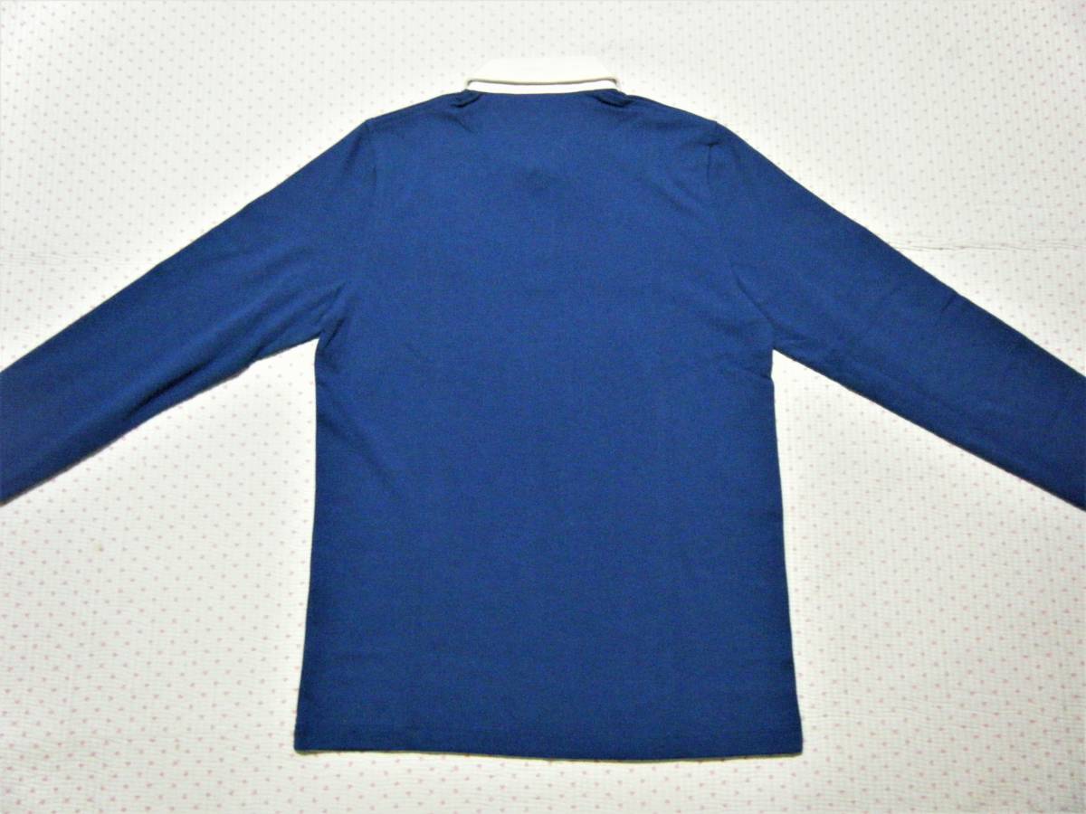 ラコステ　LACOSTE　KH1151　カジュアルスポーツ用ラガーシャツ・ラグビータイプシャツ　青色　サイズ 2　綿ジャージ素材　定価 14,300円_画像4