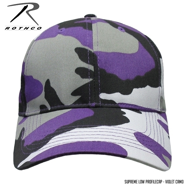 ROTHCO 新品 ベースボールキャップ (バイオレットカモ) 無地 プロファイルキャップ CAP 野球帽 帽子 フリーサイズ メンズ レディース_画像2