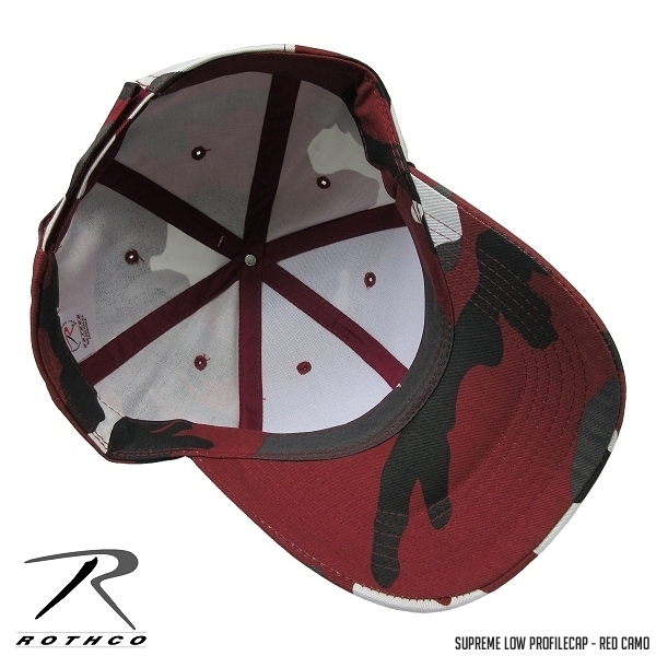 ROTHCO 新品 ベースボールキャップ (レッドカモ) 無地 プロファイルキャップ CAP 野球帽 帽子 フリーサイズ メンズ レディース_画像5