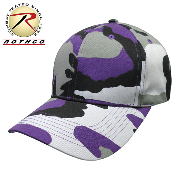 594円 大きい割引 ROTHCO 新品 ベースボールキャップ バイオレットカモ 無地 プロファイルキャップ CAP 野球帽 帽子 フリーサイズ メンズ レディース