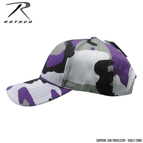ROTHCO 新品 ベースボールキャップ (バイオレットカモ) 無地 プロファイルキャップ CAP 野球帽 帽子 フリーサイズ メンズ レディース_画像4