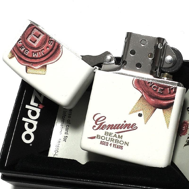 ZIPPO ライター ジムビーム ジッポ ホワイト マット JIM BEAM 白 かっこいい お酒 バーボン おしゃれ メンズ 渋い ギフト プレゼント_画像4