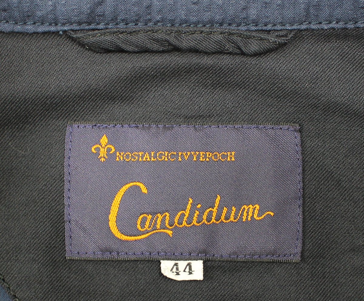 Candidum (カンディデュウム) Seersucker Shirts Jacket / シアサッカー シャツジャケット C191139 美品 ネイビー size 44_画像7