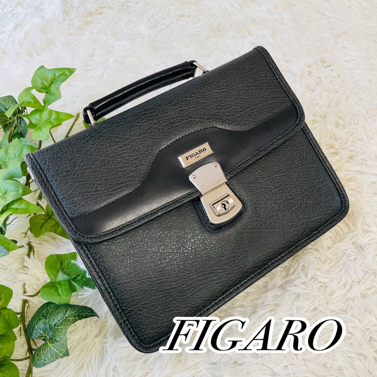 楽天 【美品】FIGARO フィガロ セカンドバッグ クラッチバッグ メンズ