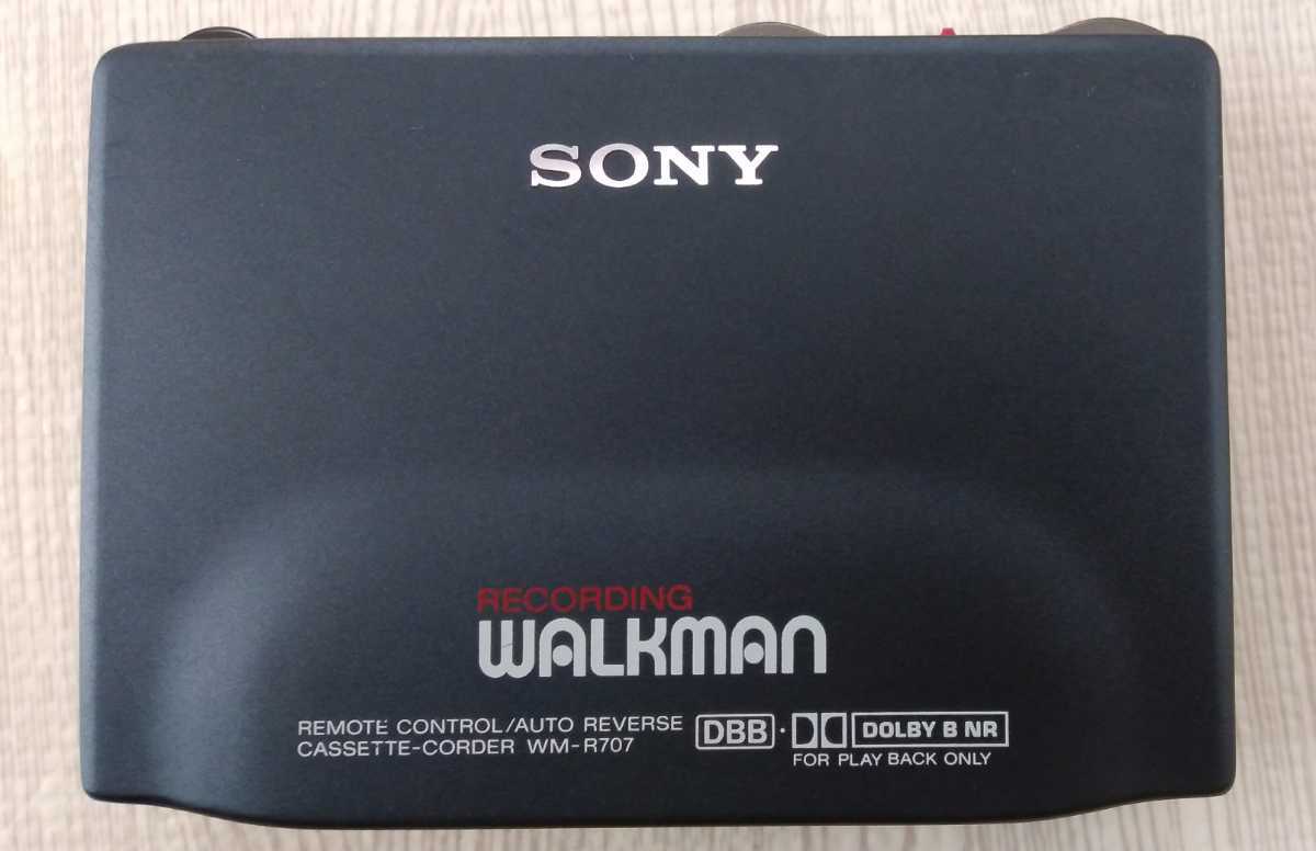 SONY カセットウォークマン WM-R707 黒 通電のみ確認済み 超美品
