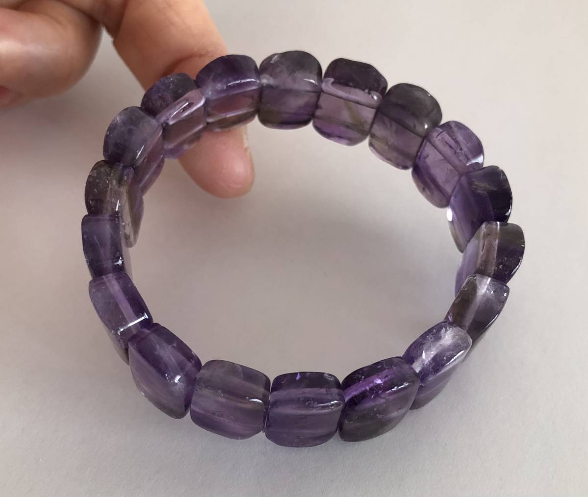 紫水晶バングル 内周長16センチ の画像1