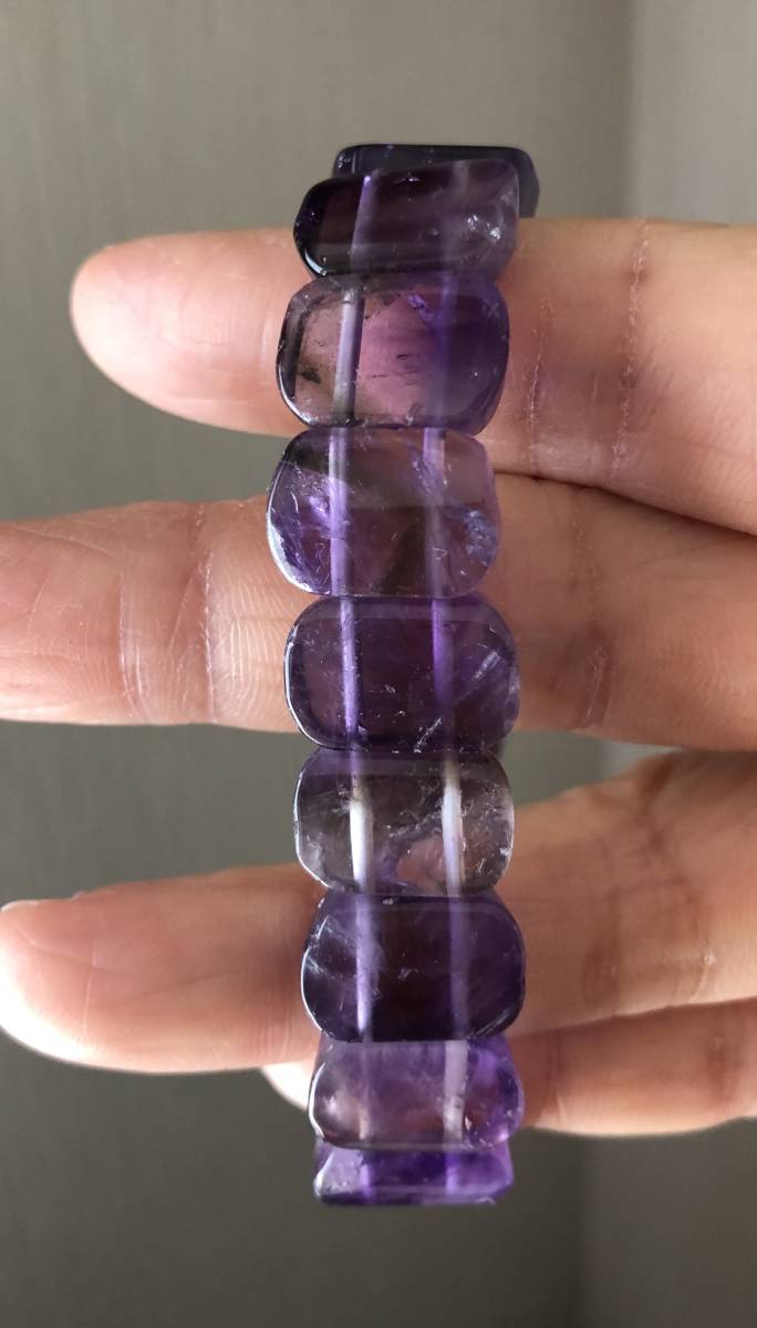 紫水晶バングル 内周長16センチ の画像5