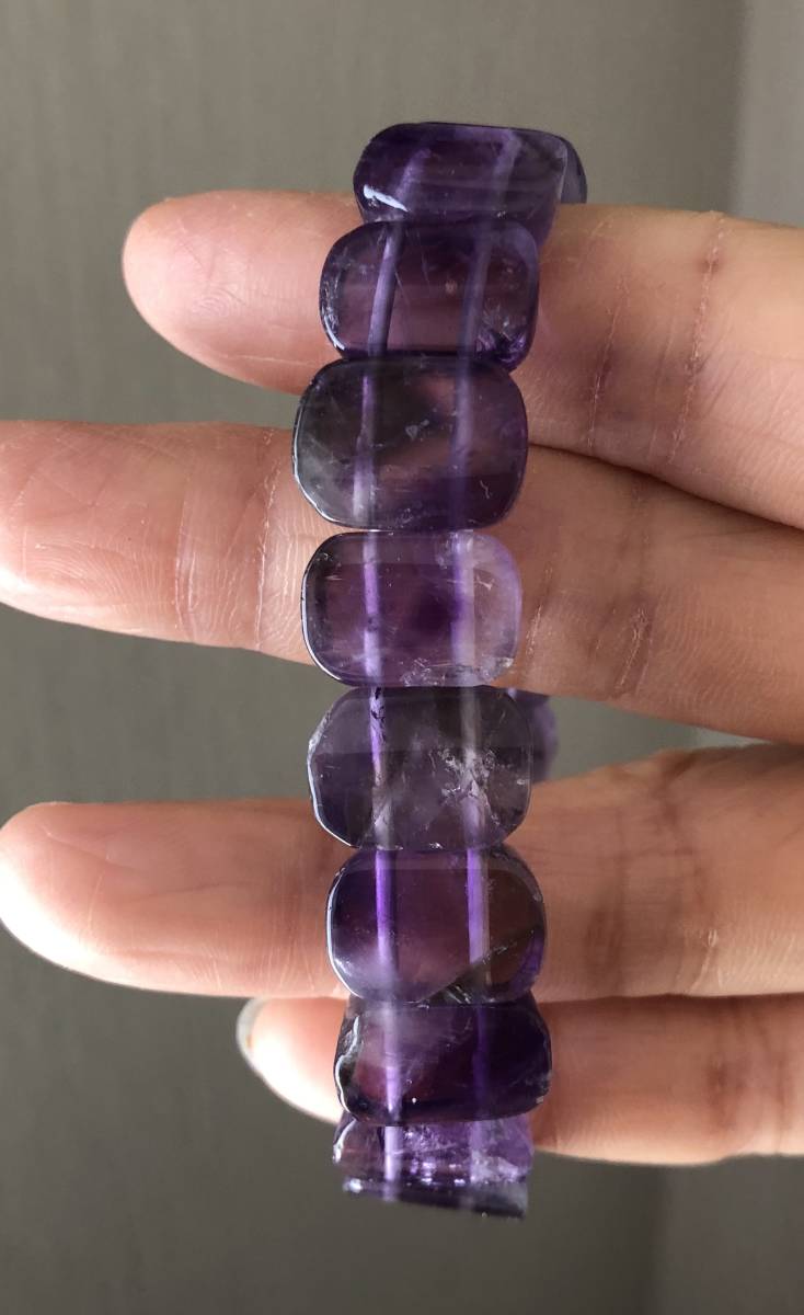 紫水晶バングル 内周長16センチ の画像6