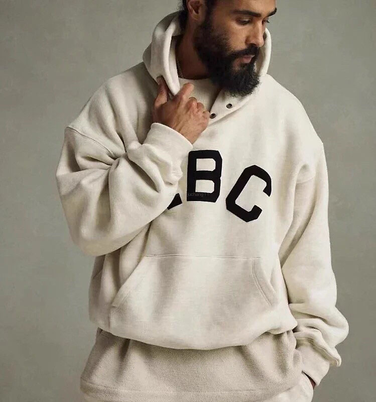今季 FEAR OF GOD□ABC hoodie フーディ グレー L□ロゴパーカーフィア
