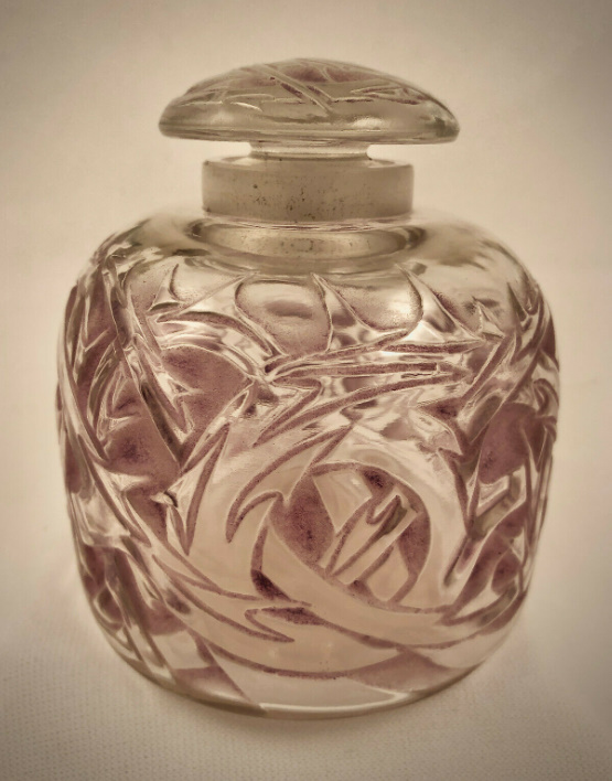 2022人気No.1の ヴィンテージ ルネ・ラリック 香水瓶 エピネス アメジスト フランス 1945年以前 クリスタルガラス