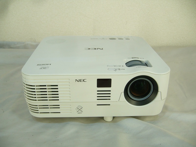 ★2800ルーメン★NEC DLPプロジェクター ViewLight NP-VE282XJD★中古★リモコン欠品★HDMI★ランプ使用時間1814h★