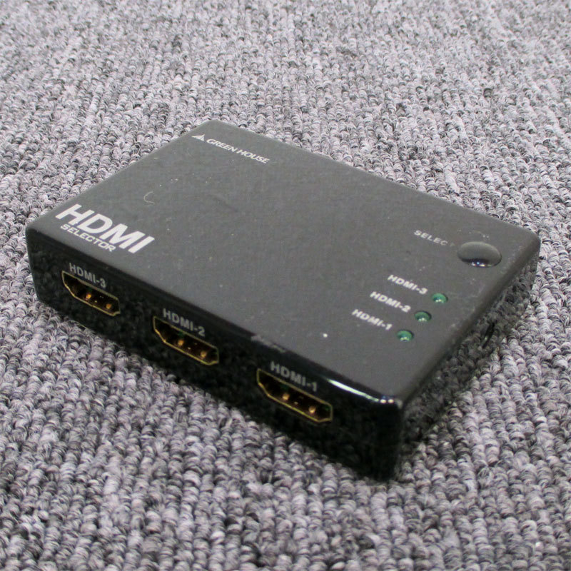 HDMI switch 3 in 1 out * GREEN HOUSE GH-HSWC3 HDMI cable /ac adaptor attaching #GH