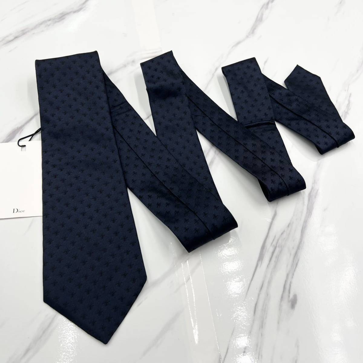 未使用 タグ付 現行 Dior HOMME ディオールオム ナロータイ ネクタイ