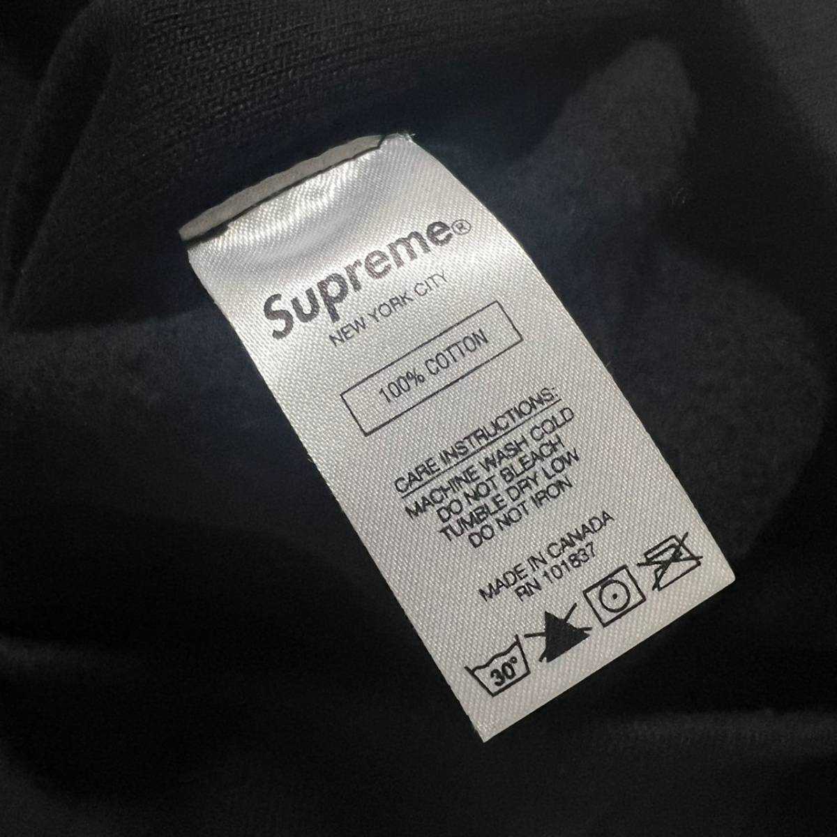 未使用品 17AW Supreme Box Logo Hooded Sweatshirt Black シュプリーム ボックスロゴ プルオーバー パーカー S_画像7