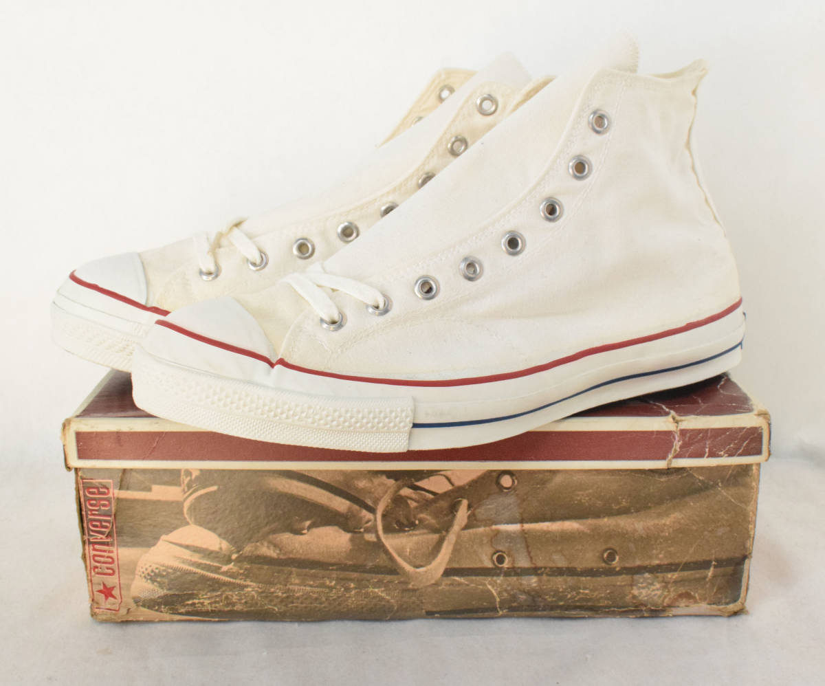 未使用品 ビンテージ 60s USA製 CONVERSE CHUCK TAYLOR HI コンバース チャックテイラー 三ツ星 US13.5 32㎝_画像1