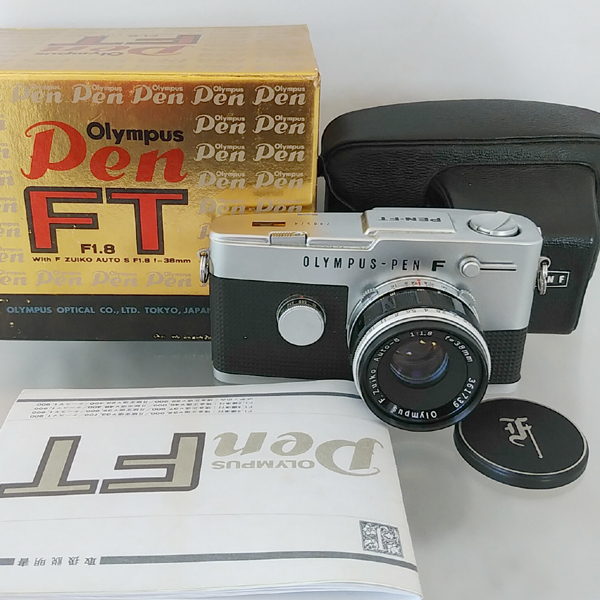 オリンパス OLYMPUS PEN-FT+38mm F1.8 ケース・元箱付 露出計動作品