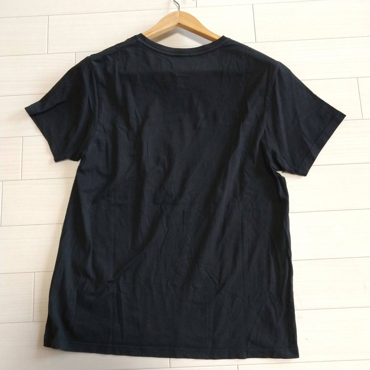 Kappa カッパ Tシャツ トップス プリント ロゴ ラウンドネック 半袖 メンズ ブラック aa350_画像7