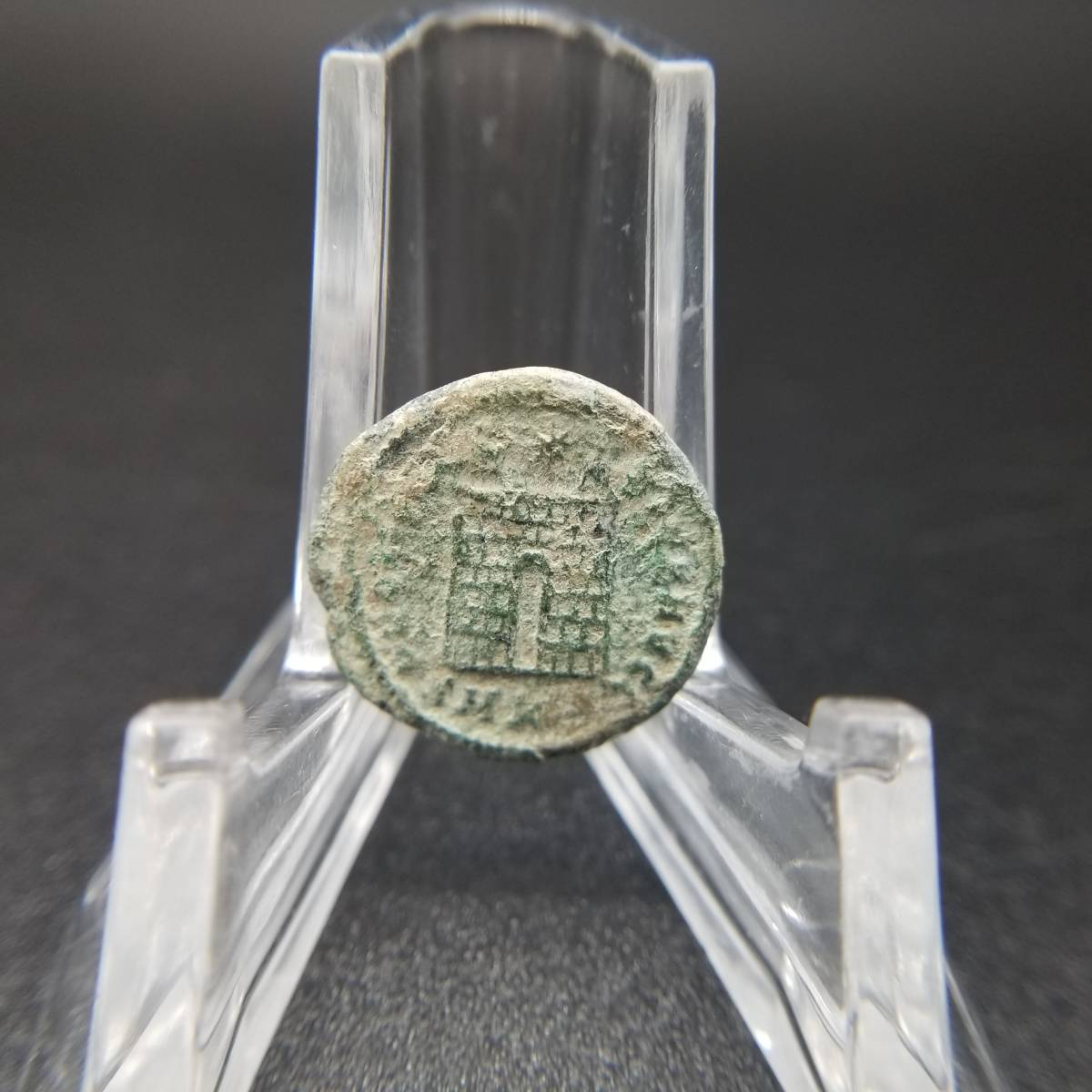 古代ローマ コイン ブロンズ 銅貨 神 ニケ アンティーク 発掘品 出土品 古銭 M13_画像4
